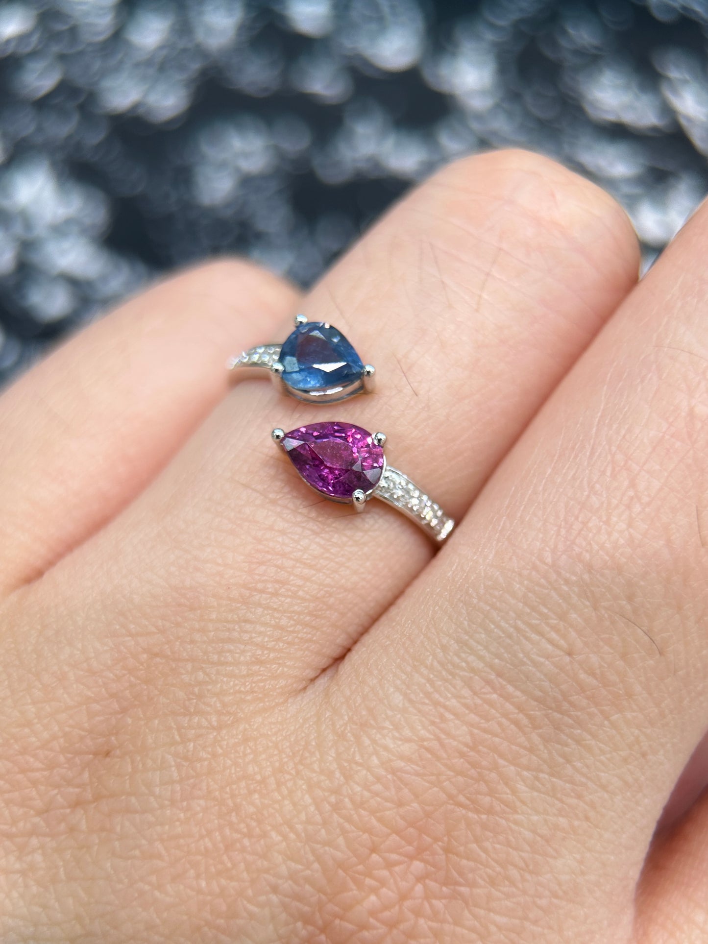“Toi et moi” Fancy Sapphire Ring