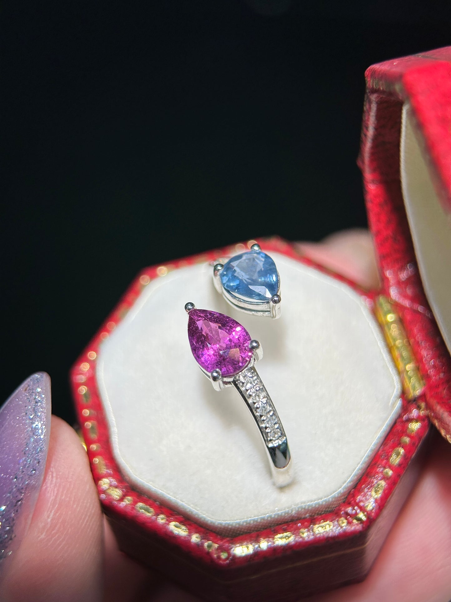 “Toi et moi” Fancy Sapphire Ring