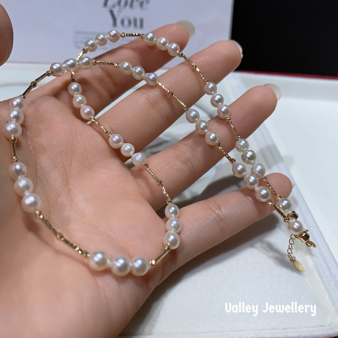 18K Akoya Pearl necklace