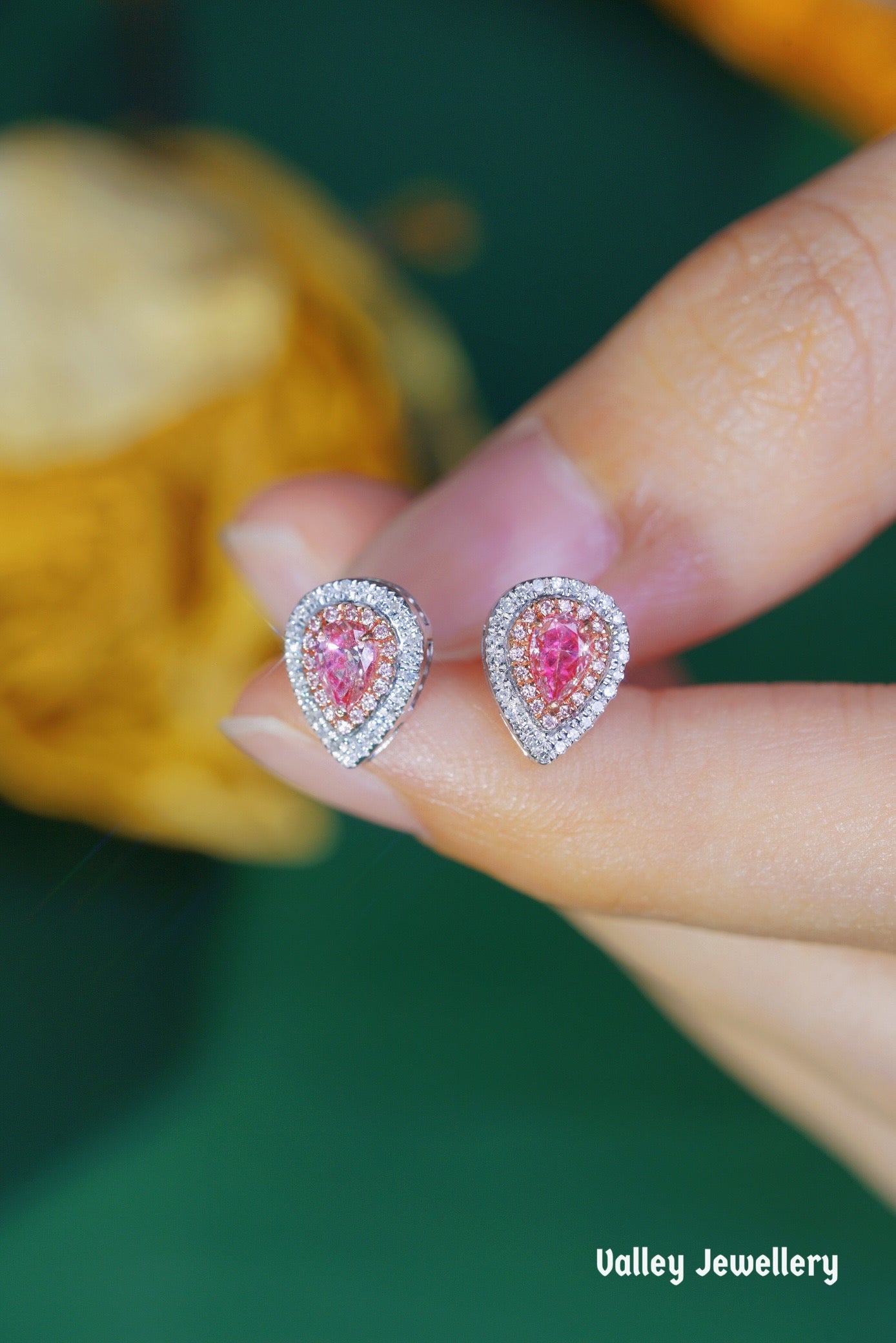 18K diamond earrings