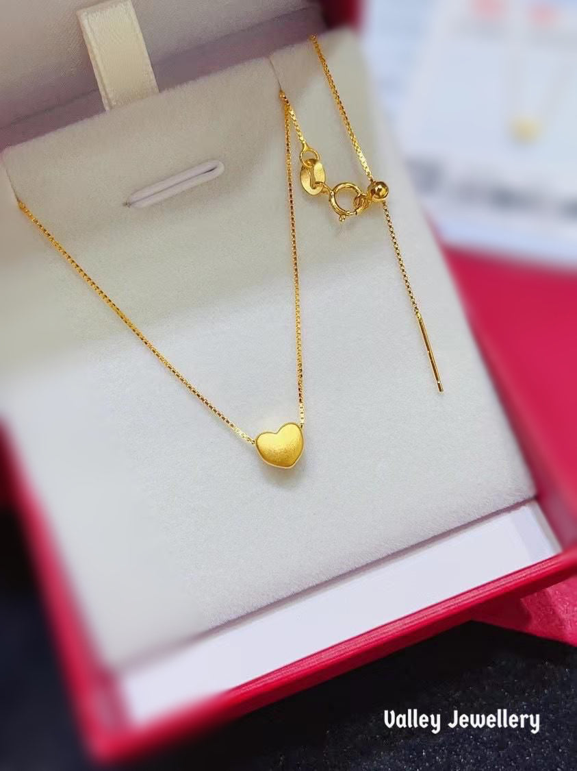 999 Gold Heart Pendant