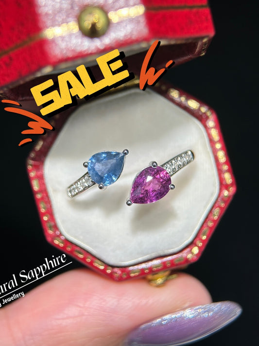 “Toi et moi” Fancy Sapphire Ring