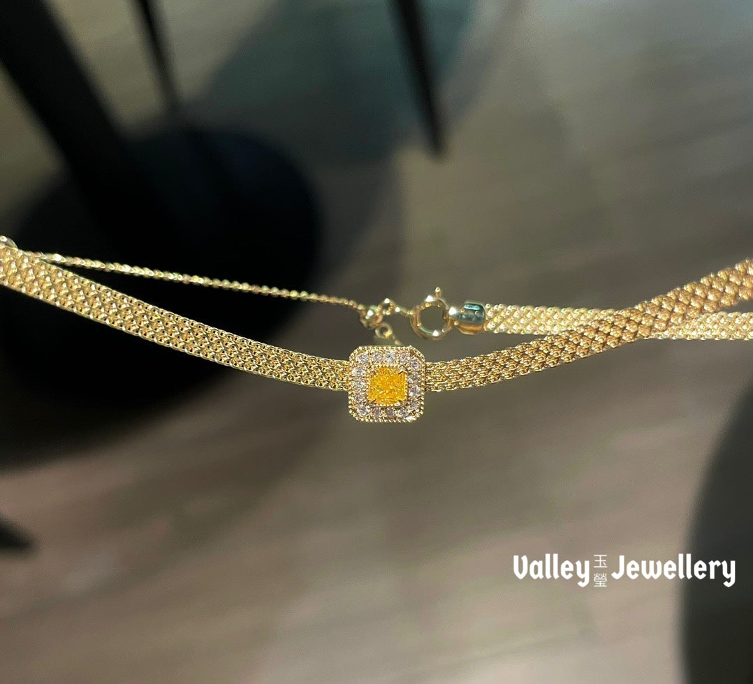 18K Yellow Diamond Jewellery Set