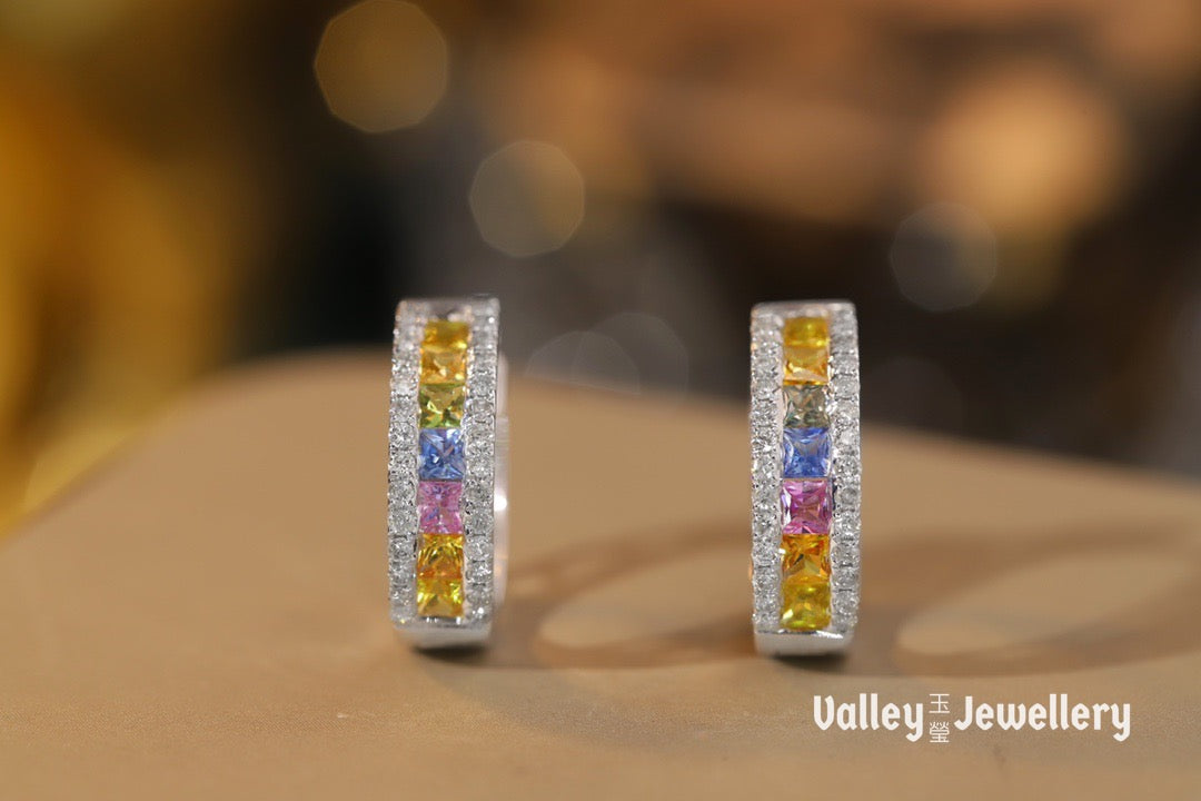 18K Rainbow Earrings