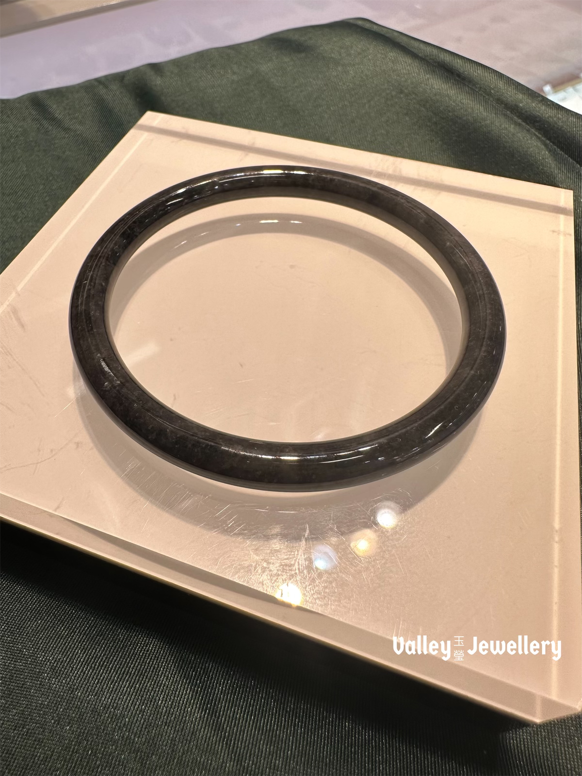 Natural Black Jade Bangle