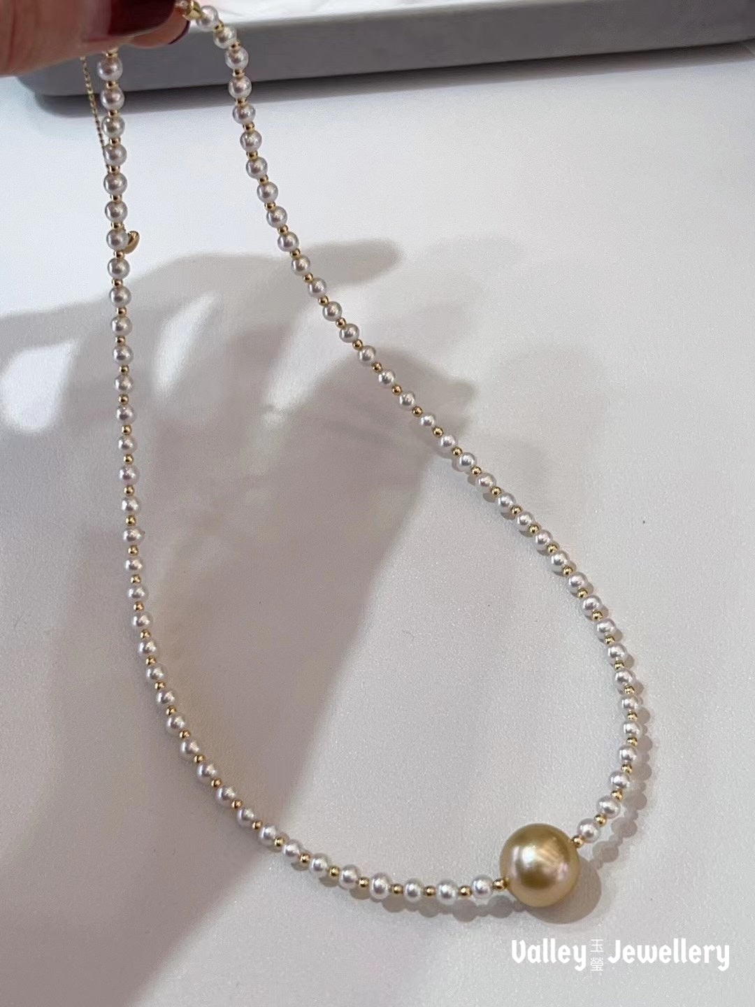 18K 12-13mm South Sea Pearl with Baby Akoya Pearl Necklace