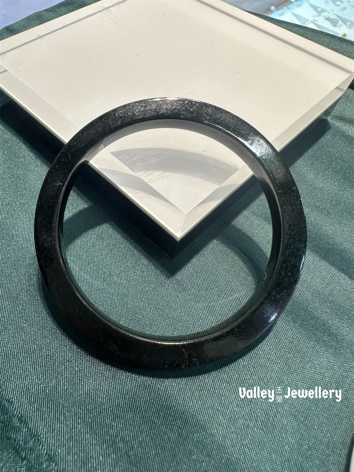 Natural Black Jade Bangle