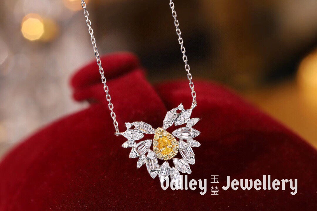 18K Yellow Diamond Necklace