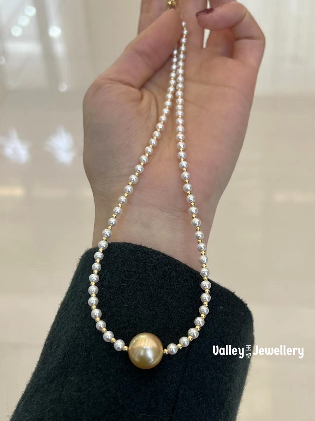 18K 12-13mm South Sea Pearl with Baby Akoya Pearl Necklace