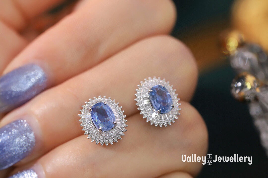 18K sapphire earrings