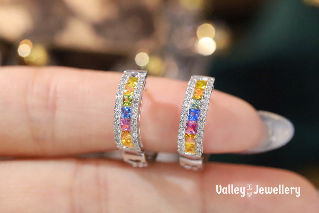 18K Rainbow Earrings