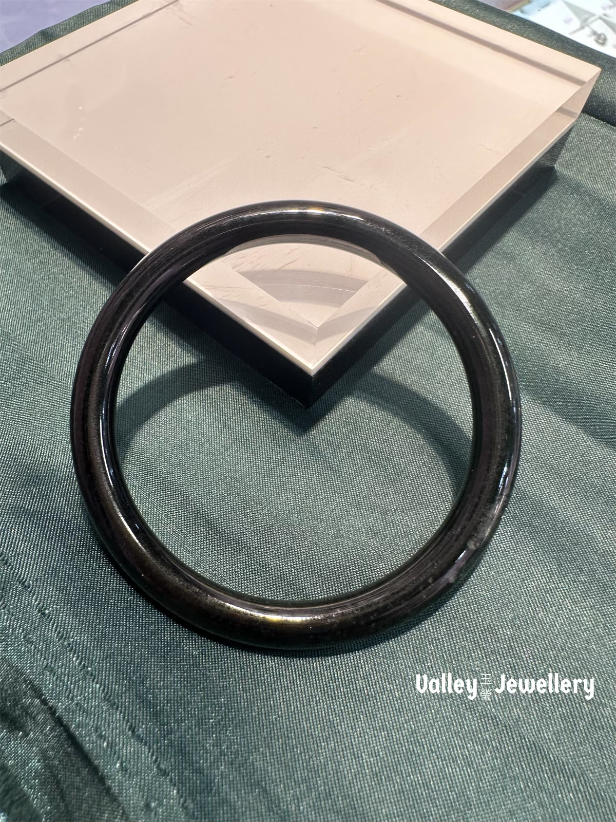 Natural Black Jade Bangle