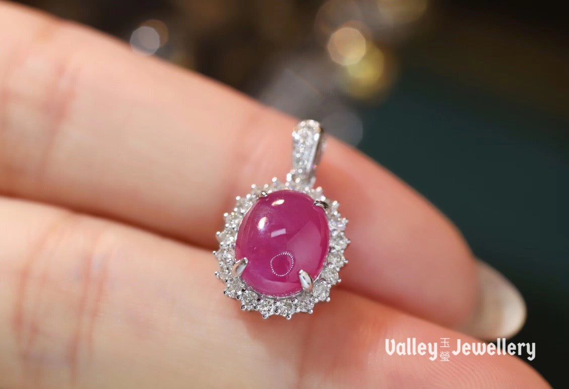 18K Gold ruby Pendant