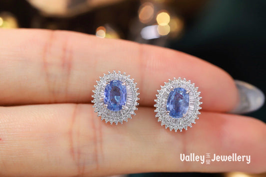 18K sapphire earrings