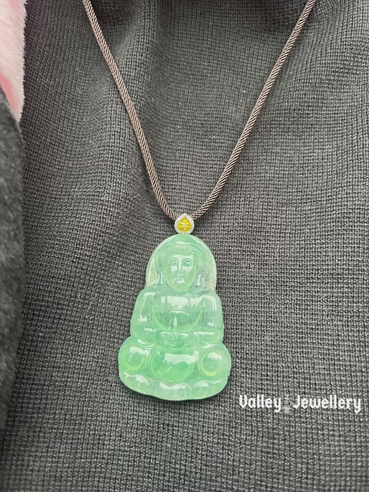 18K Gold Jadeite Pendant