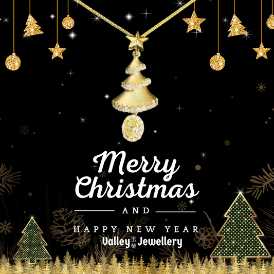 Christmas Tree Yellow Diamond Necklace