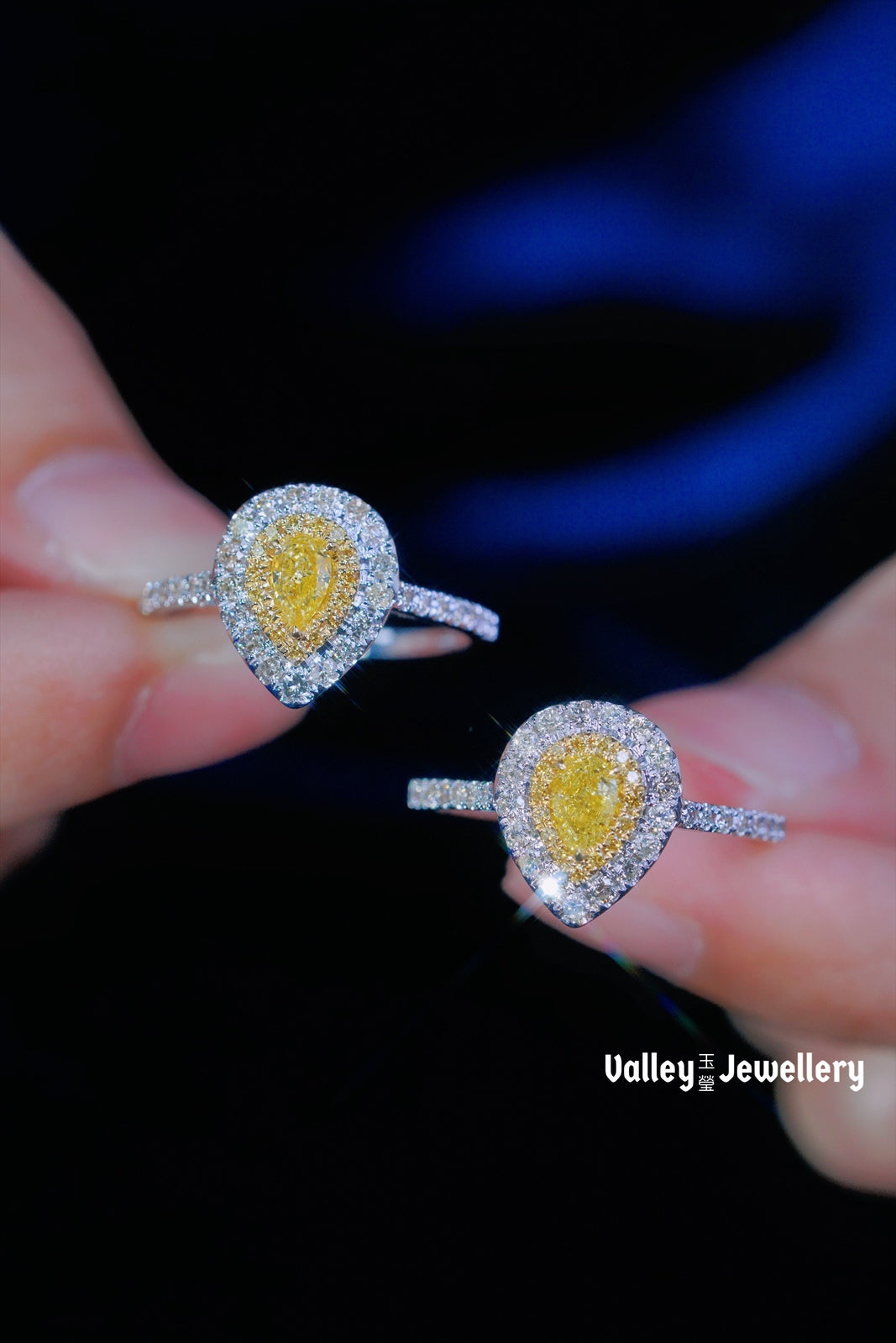 18K Yellow Diamond Ring