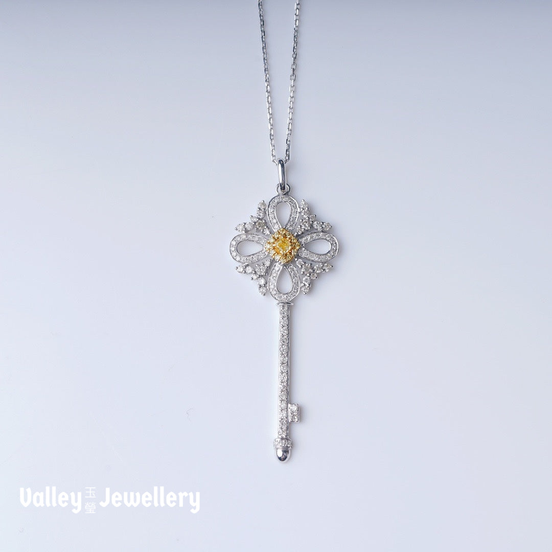 18K Yellow Diamond Necklace