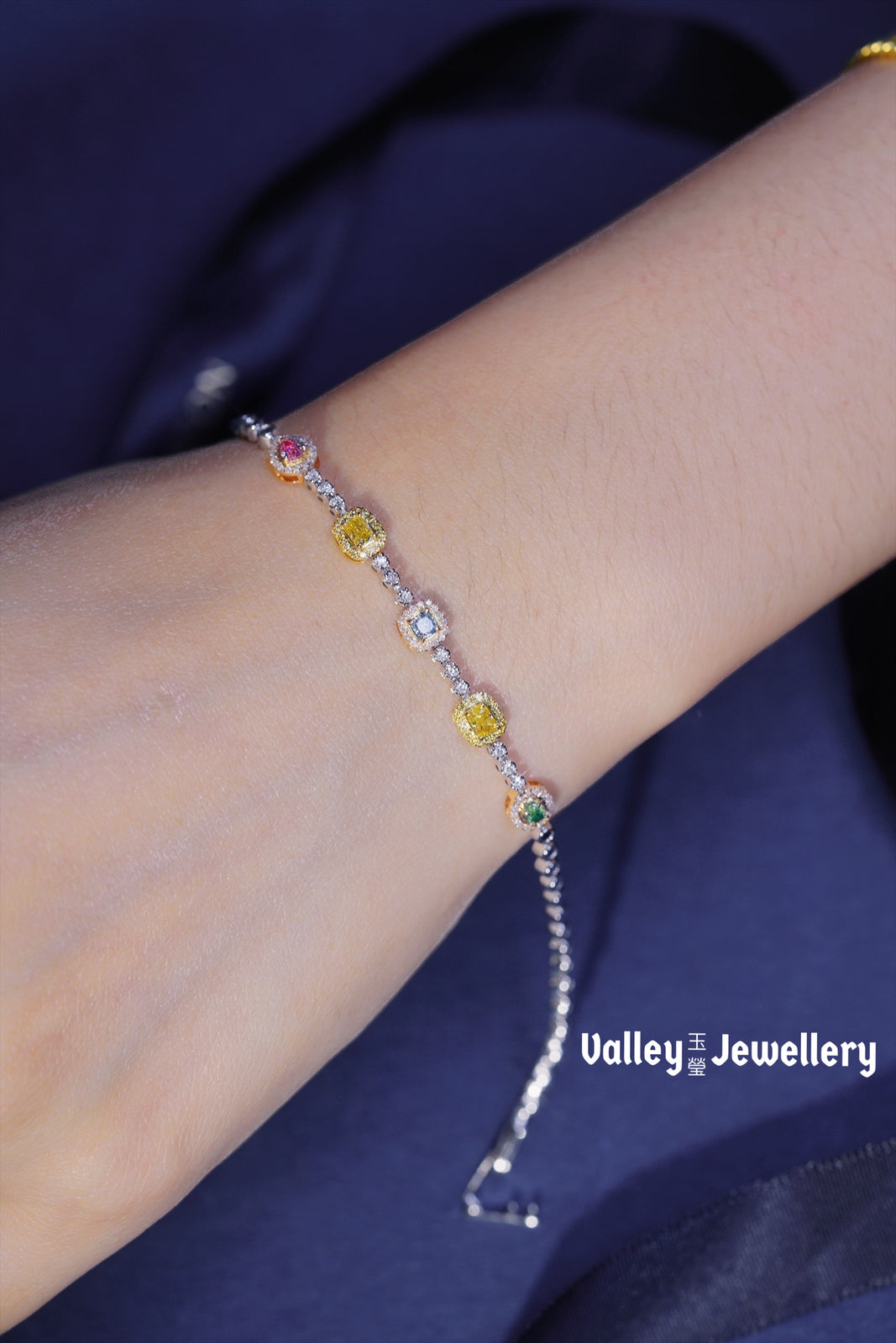 18K Colours Diamond Bracelet