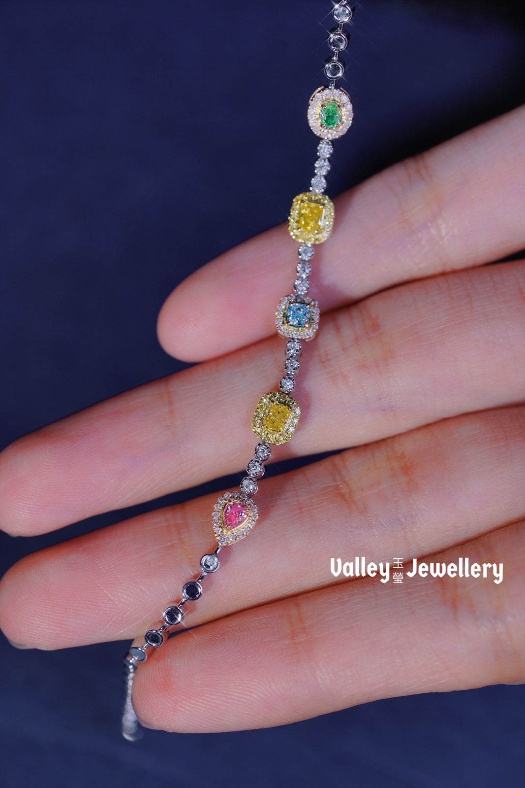 18K Colours Diamond Bracelet