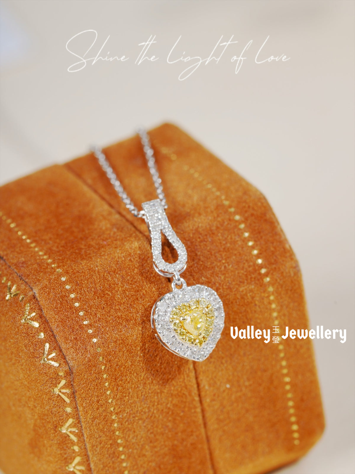 Yellow Diamond Pendant with chain