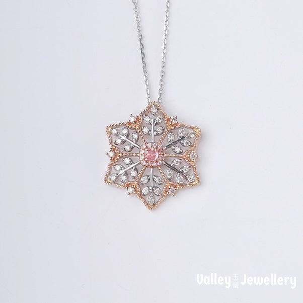 18K Pink Diamond Necklace