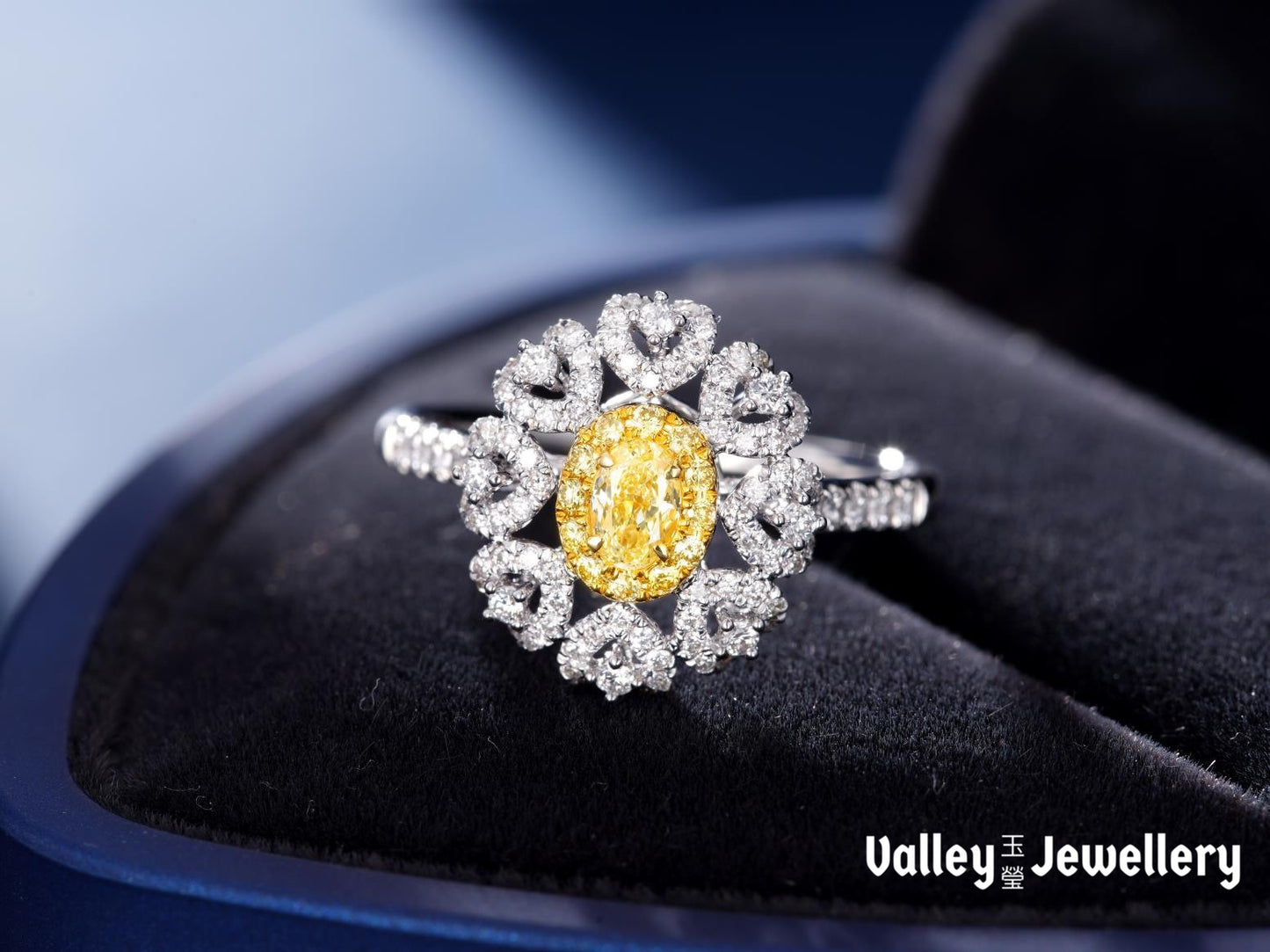 18K Yellow Diamond Ring