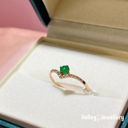 18K Gold Jadeite Ring